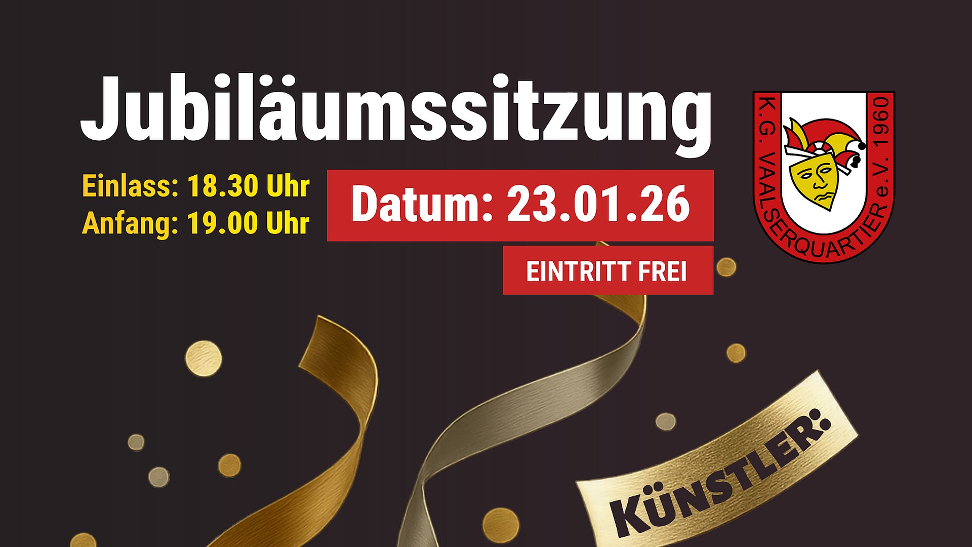 Jubiläumssitzung | Vaalserquartier