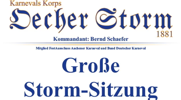 Große Storm Sitzung | Oecher Storm
